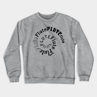 Flute Spiral Text Crewneck Sweatshirt